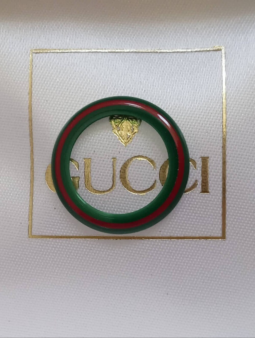 Gucci Logo Watch Bezel Green W/Red Stripe
